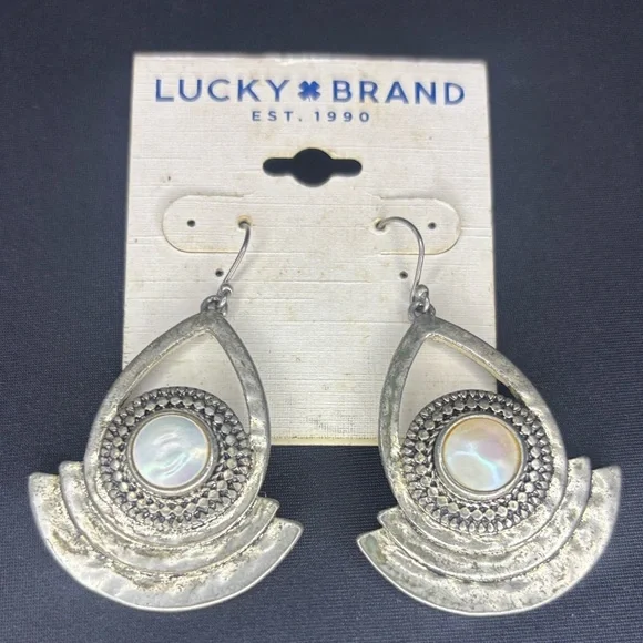 Lucky Brand Silver-Tone Teardrop Earrings - Picture 1 of 2
